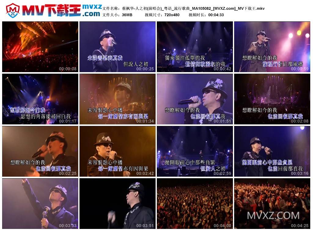 蔡枫华-人之初(演唱会)_粤语_流行歌曲_MA105082